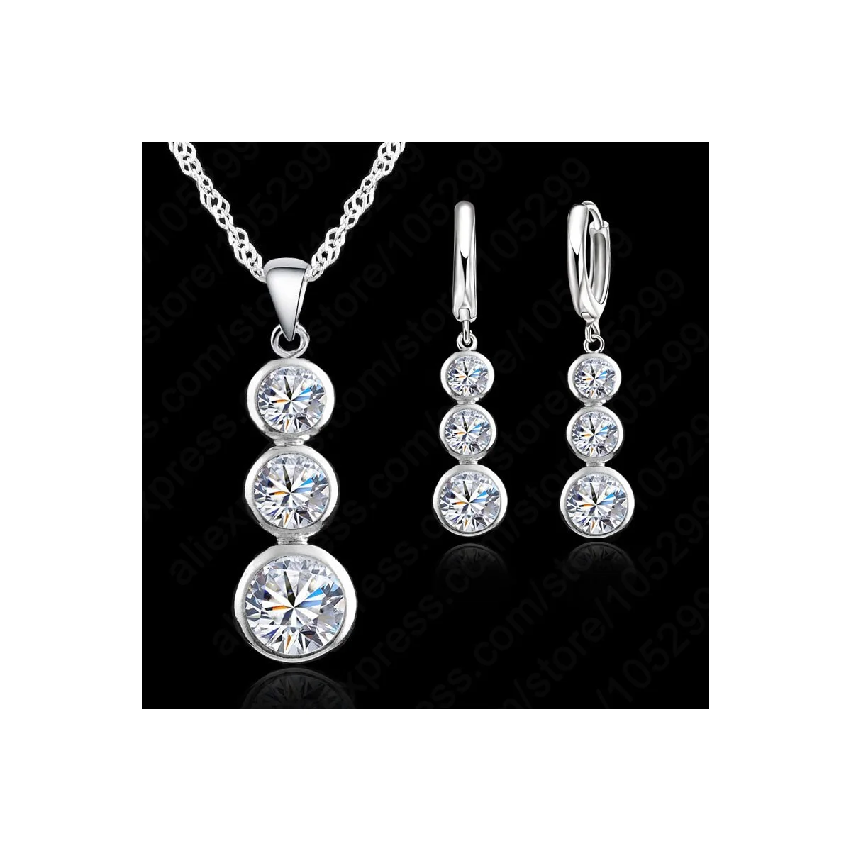 Sterling Silver Bridal Pendants Necklaces Earring