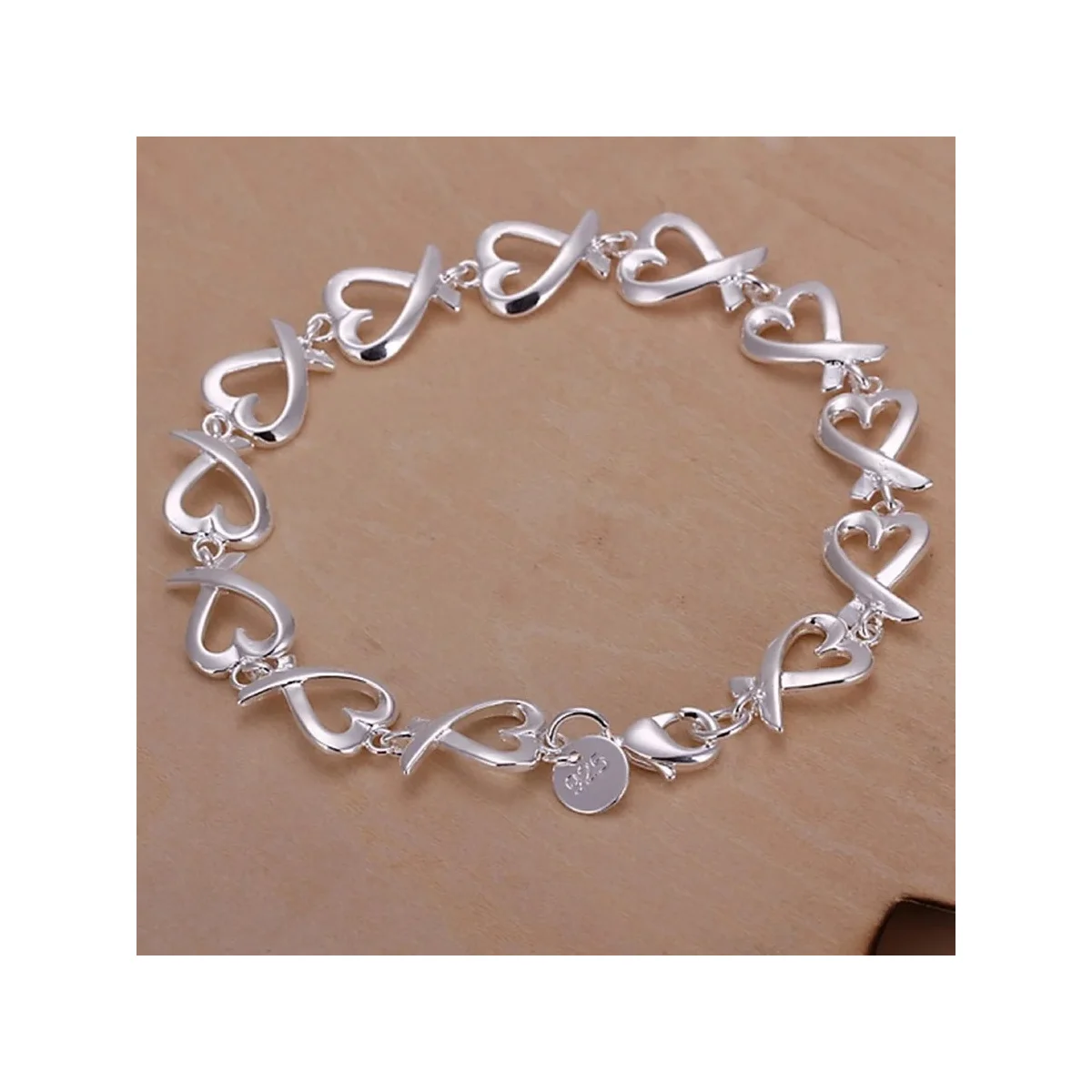 Sterling Silver Bracelets Wedding Noble Pretty