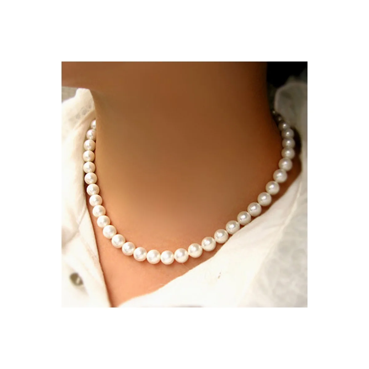 White Pearl Chokers Necklace Wedding Banquet