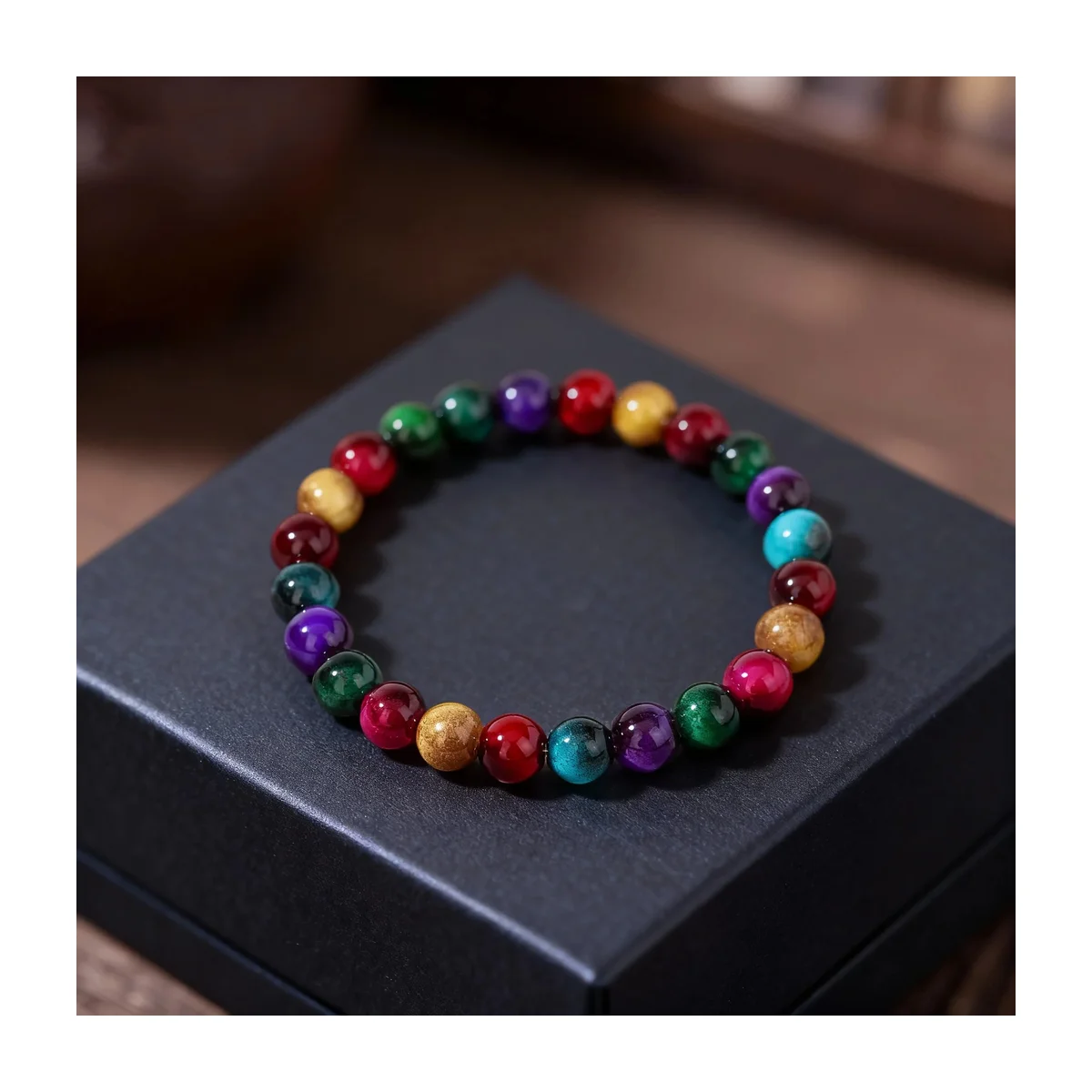 Vibrant Multicolored Beaded Prosperity Bracelet